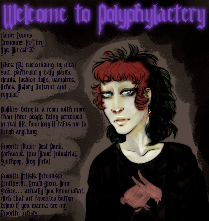 im a almost 30 year old goth artist (note to self: come back and write this out fully)